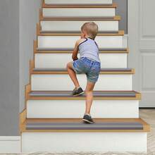 10m Non-Slip Stair Strip, Self-Adhesive Stair Edge Strip, Flexible PVC Step Edge Strip - 灰色 - 查看 2