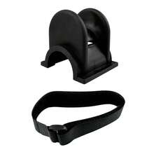 TPE U-Shape Fishing Rod Holder Bracket, Handrail Mounted Fishing Pole Stand For Bridge Railing, Boat, Shore Saltwater Fishing - Black - View 2