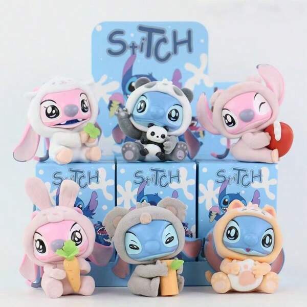 Stitch Series Animal Party Blind Box Cartoon Cute Toy Figurine Twist Egg Ornament