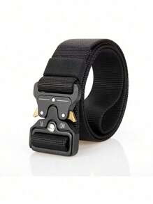Men's Belt Tactical Belt, Military Hiking Gear "Nylon Mesh Work Belt With Heavy Quick Release Buckle.