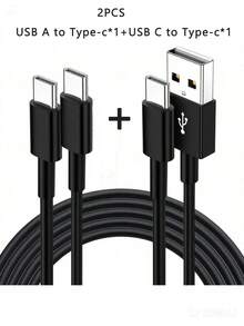 1PC/2pcs USB C Fast Charger Cable 1*USB A-To-C Data Cable /1*Type C-To-USB C Fast Charging Cable Is Compatible With Apple 16/15/15 Plus/15 Pro/15 Pro Max, Galaxy S24S23S2S22Note 20Ultra, Pad Pro 12.9 Air Mini Compatible With IPhone 16, 16 Pro Max, 15, 15 Plus, 15 Pro, 15 Pro Max,Compatible With Redmi, Compatible With OnePlus Nan MFi Certified - Multicolor - View 13