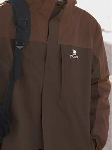 CAMEL CROWN Outdoor Three-In-One Detachable Waterproof Breathable Plush Down Jacket - Brick Stone Brown Redwood Brown - View 3