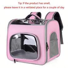 1 Piece Candy Colored Pet Transport Backpack For Cats And Dogs, Breathable And Practical, Large Capacity(Randomly With Cat Head Pattern) - Multicolor - View 8