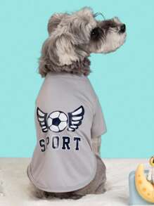 Sports Style Summer Pet Suit, Suitable For Dogs And Cats: With Football Pattern, 4 Colors To Choose From. Lightweight Skipping Rope/Jacket/Pajamas And Cat Clothes, Suitable For Happy Puppies To Stay Cool And Adventurous! My Puppy Approved Breathable Clothes, Puppy Clothes, And Dog Supplies - Cute Summer Clothing For Puppies, Cats, And Happy Pets! Summer Dog T-Shirt, Pet Pullover