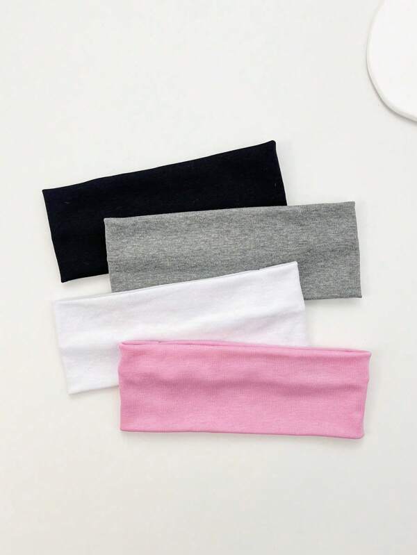 1/4 Stück/Set Mehrfarbige Stoff Premium Mode Haarband für Damen, geeignet für täglichen Gebrauch, Fitnessstudio Haarband Turban Haarband Schweißband Haarzubehör