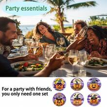 1 Set / 4 Piezas / 6 Piezas: Posavasos de barro de diatomeas con estampado de casa encantada de Halloween, posavasos de café con flores, decoración multiocasión para el hogar y el restaurante, regalos diarios, decoración de mesa, decoración diaria, decoración para fiestas con tema