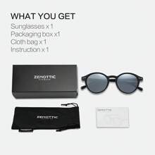 ZENOTTIC Polarized Round, Stylish For Men And Women Retro Classic, Multi-Style Selection