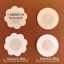 20pcs/50pcs Disposable Nipple Patch Anti-Bump Sticker Summer Anti-Walking Patch Invisible Breathable Anti-Allergic Chest Patch Female Wedding Dress Dance Student Marathon Sports Running Anti-Friction Nipple Patch Summer