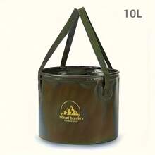 1pc Foldable Portable Outdoor Water Bucket - Large Capacity Camping, Fishing, And Travel Foot Bath With Handle, Durable PP Material, Suitable For Hiking, Bathing, And Outdoor Exploration, Essential For Camping