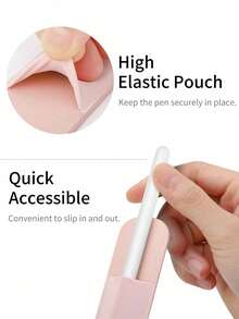 1 szt. Etui na tablet Touch Pen, Pojemnościowa osłona ochronna na pióro, Apple Pencil 2. generacji etui na pióro, antypoślizgowa torba na pióro, cienkie przenośne samoprzylepne etui na pióro