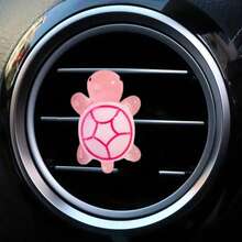 1pc Cute Luminous Colored Turtle Car Air Conditioning Vent Car Decoration Decoration Turtle Decoration Interior Fresh Air Vent Aromatherapy Clip - Big Turtle - View 7