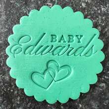 Ștampilă personalizată pentru biscuiți, Halloween și Crăciun, în relief, design 3D, pentru decorarea torturilor de bucătărie, instrumente de tăiere DIY, șablon pentru tort de zahăr, șablon de nuntă, lut moale, bomboane în relief, nume, tort, lucrat manual