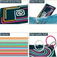 Sensory Activity Board: Adult Double-Sided Silicone Fidget Toy | Quiet, Tidy, Relieves Anxiety, ADHD, And | Portable Travel Bag And 10 Ropes | Suitable For Young People Over 14 Years Old, Silicone Breathable Toy, Creative Toy, Stress Relief, Christmas Preferred Gift (Color Random),Sensory Toys,Sensory,Fidget Toys