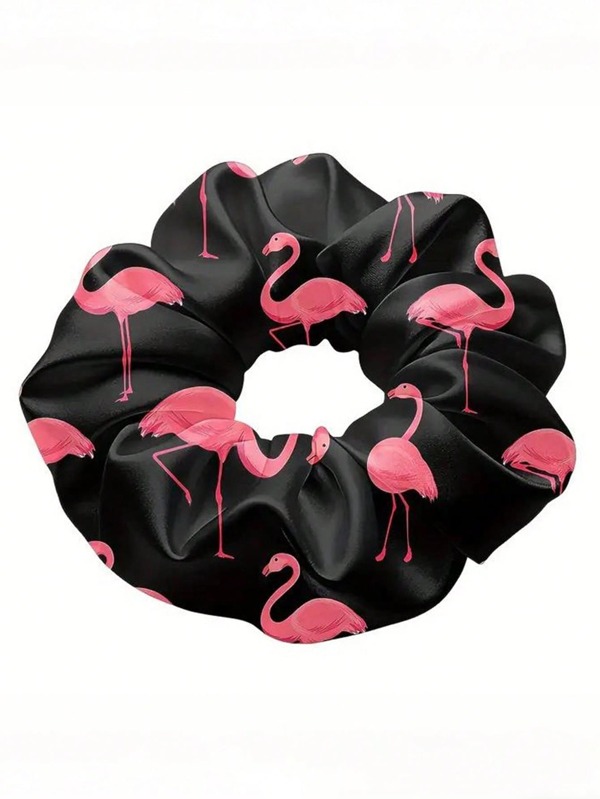 1 Elástico de cabelo de flamingo estiloso e fofo, joia de elástico de cabelo de alta elasticidade, acessórios e elásticos para cabelo, prendedores de rabo de cavalo, elásticos de cabelo, elásticos de cabelo, corda de cabelo