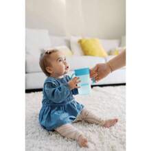 Milestones Straw To 360 Cup Set, Convertible Toddler Training Cup Set With Interchangeable Silicone Straw And 360 Degree Cup Lid Oan Blue, 10 Oz/300 ML, , 9m+, 2 Pack