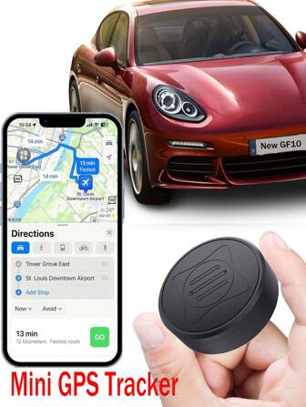 Rastreador GPS con imán fuerte para vehículo, dispositivo anti-pérdida y anti-robo, mini posicionador GPS portátil y preciso (compatible con tarjeta SIM 2G)
