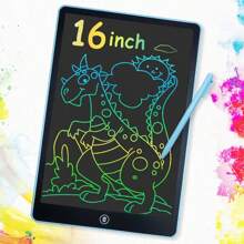 RSP 1pc 16/12/8.5/6.5 Inch LCD Color Drawing Tablet, Writing Pad, With Stylus, Montessori Educational Tool, Erasable Board, Birthday, Christmas, Halloween, Easter Gift