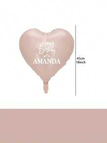 1 pezzo Palloncini a forma personalizzata 2025, palloncini in alluminio rosa a forma di cuore da 18 pollici, adatti per matrimoni, San Valentino, proposte di matrimonio, anniversari, lauree, feste di compleanno, feste di moda, addii al nubilato, celebrazioni del Giorno dell'Indipendenza e feste estive, decorazioni per photobooth, decorazioni per l'atmosfera, cartelli di benvenuto