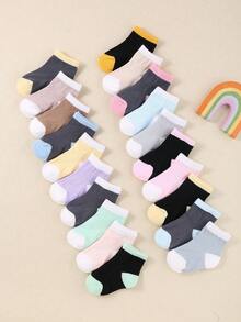 5/10/20 Pairs Of Baby Socks With Spliced Colors, Soft And Comfortable Toddler Socks For All Seasons, Casual And Sports Socks That Can Be Worn By Both Boys And Girls,Suitable For Babies In The Toddling Stage Aged 0-3. - Multicolor - View 4