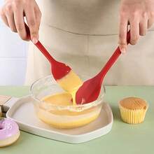 6-Piece Red/Black Seamless Silicone Spatula Set - Heat-Resistant And Flexible Silicone Spatulas For Kitchen Cooking, Baking, Stirring Yogurt And Spreading Butter - Non-Stick And Easy To Clean, Premium Tableware, Easy To Use In Dishwashers, High-Quality Baking Set, Thanksgiving Gift, Halloween Gift, Christmas Gift - 紅色 - 查看 8