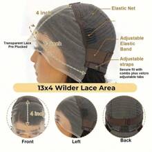 200 Density 4/27 Ombre Honey Blonde Highlight Short Straight Bob Wig 13x4 Straight Transparent Lace Front Wig Human Hair 220% Density Brazilian Virgin Bob Wigs Human Hair Natural Hairline 12inch