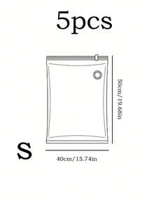 1/5/10pcs, Extra Large Vacuum Transparent High Quality Compression Storage Bags, Portable Storage Bags For Travel Essentials, Clothes, Bedding, Blankets, Bedding, Etc. Manual Vacuum Pump Compression Bag Set, No Electricity Required, Transparent Vacuum Compression Storage Bags - Multicolor - View 15