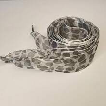 1 Pair Leopard Print Shoelaces Women Exquisite Laces For White Shoes 2.5cm Widen Silk Satin Shoelaces For Canvas, Sneakers, Sport Shoes Gift For Women