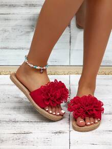Nuevas sandalias elegantes y clásicas para primavera y verano 2025, con diseño de lazo, suela antideslizante y resistente para usar al aire libre. Pantuflas casuales para vacaciones en la playa para damas.