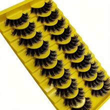 20 Pairs Russian Style 3D Volume Lashes 8-15mm - Fluffy Curled Dramatic False Eyelashes, Odorless Lightweight & Reusable For Daily/Party/Cosplay, Easy Application - Two boxes (20 pairs) - 查看 5