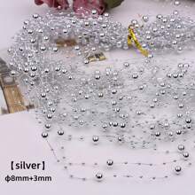 Solid Color Acrylic Connecting Beads, Decorative Chain Beads, Beaded Flower Decorations, Small Beads For Home Decoration, Christmas Decoration, Wedding Ornament, Headwear And Floral Decoration, Valentine Day, Gifts, DIY Handcrafted Decoration Materials,Gift Packaging Decoration Materials, Festival Decoration,Back To School