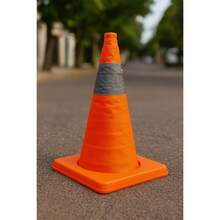 Cono plegable 70 cm Adir 11922 | Señalización visible y fácil de transportar - Naranja - Ver 7