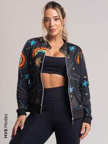 Women's Suplex Bomber Jacket Coat Winter MVB Modas - Cosmic - 查看 1