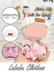 1 Stück Kleidung für (Puppe nicht enthalten), Puppenkleidungs-Set, Mini Kamera Zubehör Anhänger, Taschenverzierung Anhänger/Schlüsselanhänger/Mini Charm, geeignet als Party-, Familien- und Geburtstagsgeschenke. Süßer Hut-Schuhe-Sonnenbrille Anzugsatz, passend für Kleidung & 17cm stehende Puppen, Spaßiges Zubehör für Vatertag, Muttertag, Valentinstag, Erntedankfest, Ostern, Geburtstage, Geschenke an Familie und Freunde, Hochzeiten, Abschlussfeiern.