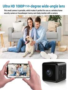 Cámara oculta - WiFi inalámbrica - Cámara para el hogar - Cámara de seguridad HD 1080P - Mejor mini cámara de vigilancia para automóvil - Con detección de movimiento, para proteger la seguridad de su hogar