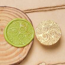 1 Pc, Cute Texture Series Wax Stamp Head, Removable Wax Stamp Head For Footprints/Grids/Leaves, Suitable For Envelope Letter/Invitation Letter/Party/DIY Craft Stamp Decoration/Gift Decoration/Various Holiday Gifts,For School Supplies,Back To School