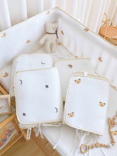 1 peça de 200 cm/78,7 pol. de malha respirável, peça única, para berço de bebê, para o verão, cerca de proteção infantil, proteção contra colisões, proteção para cama de criança