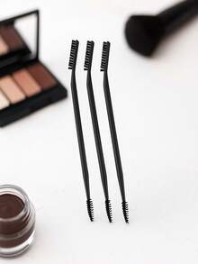 114/14/9/6/3/2pcs Spiral Tapered Brush Heads, Multi-Functional Combination Set, Suitable For Daily Commute, Beginner Practice, Party Makeup, Eyebrow Grooming - Black - View 5
