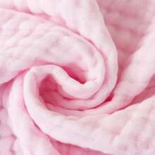 连帽襁褓毯，新生儿医院包巾，纯色平纹细布浴巾，简约纯色 - 彩色 - 查看 9