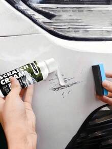 升级版汽车划痕修复套装，包含划痕修复膏、抛光剂和研磨剂，用于修复汽车划痕