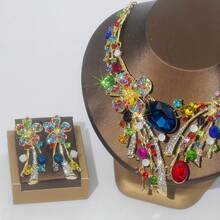 1 Set Women Jewelry Set, Necklace And Earrings 3pcs, Suitable For Bride, Wedding, Formal Party, Banquet Occasion - Jewelry Set - View 3