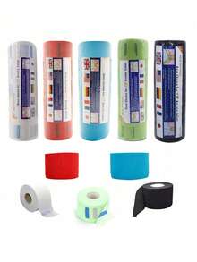 一次性理发颈贴，1卷/5卷装，沙龙理发师专用颈纸巾，带粘性弹力条，理发染发专用领口保护贴，返校季必备，旅行度假必备，女士美发配件，梳齿梳，吹风机，头发，理发师，美发工具，美发产品，边缘梳，造型梳，吹风机，美发用品 - 彩色 - 查看 2