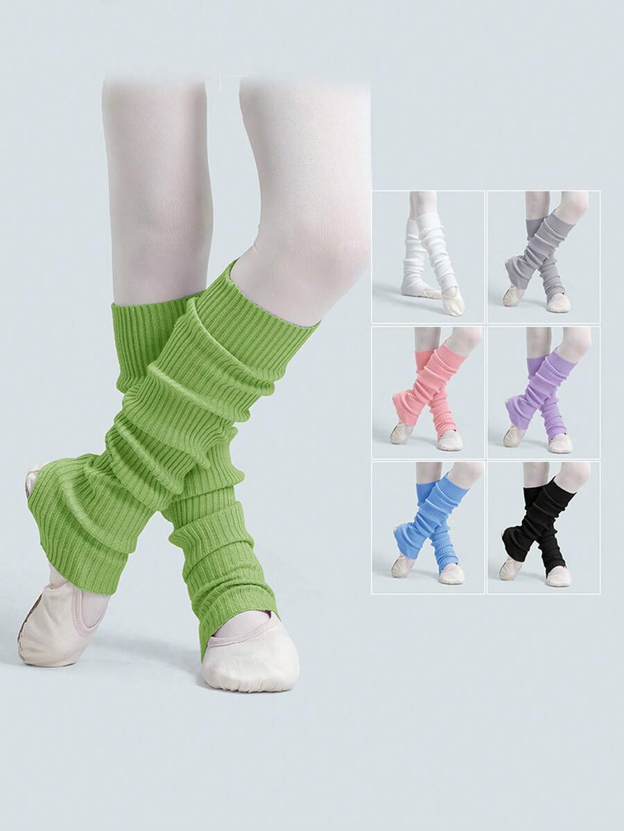 1 双芭蕾女孩小众甜美可爱绒毛针织腿套，宽松秋季配饰