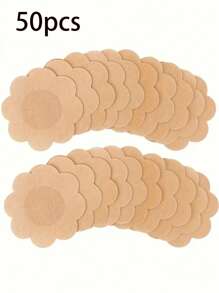 50/100 piezas Almohadillas desechables para enfermería, invisibles y transpirables, cubiertas para pezones antifricción, muy discretas y autoadhesivas, diseñadas para comodidad y confianza en ropa interior y prendas íntimas de mujeres, aptas para verano, bodas, baile, deportes, carrera