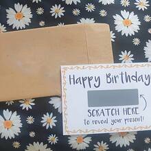 6pcs Scratch-Off Birthday Cards | "Happy Birthday! Scratch Here To Reveal Your Gift!" | Customizable Message - Multicolor - View 5