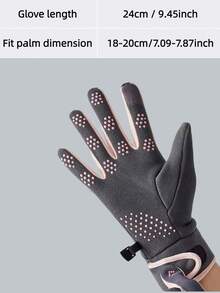 1双女士防风保暖运动手套，适合骑行、徒步旅行、户外活动、秋冬季 - A - 查看 9