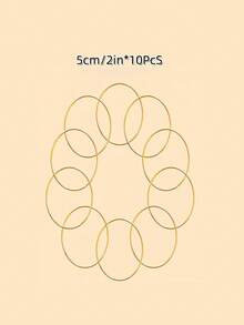 10/15 piezas Anillos metálicos de 2/3/4 pulgadas en dorado y plateado para manualidades, aros florales para macramé, aros para atrapasueños, suministros DIY para macramé y atrapasueños - Dorado - Ver 15