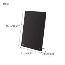 Magnetic Bulletin Board With Stand - 11.4x11.8 Inch Black Metal Tabletop Organizer With 4 Strong Magnets & Clips, Sleek Modern Design For Home Office, Classroom, Workspace - Magnetic Display Board, Office Organization, Minimalist Style, Sturdy Construction, Corporate Setup