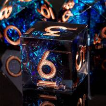 Lightweight Portable RPG Dice Set, Dual Color Glossy Sharp Edge Resin Dice Set - Multicolor - View 8