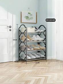 1 件 4 层鞋架收纳架，黑色带白色装饰，不锈钢和塑料 - 节省空间，易于组装，非常适合入口和走廊，多隔层设计，适合运动鞋和休闲鞋，鞋子收纳收纳架，实用架 - 彩色 - 查看 9