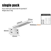 1 Juego de Soportes de Estantes de Hierro Fundido de Alta Resistencia Soportes de Estantes Flotantes Soportes en L Invisibles de 4MM de Grosor para Soporte de Estantes - 8 pulgadas blancas - Ver 8